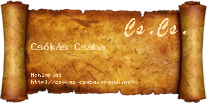 Csókás Csaba névjegykártya