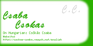 csaba csokas business card